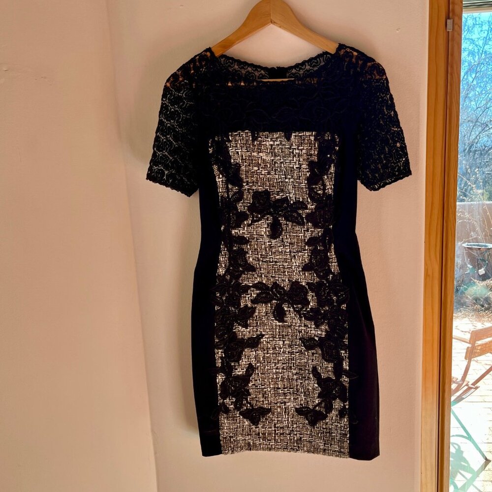 LBD in tweed and lace